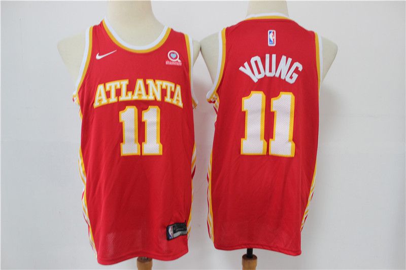 Men Atlanta Hawks 11 Young Red Nike Game NBA Jerseys